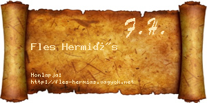Fles Hermiás névjegykártya